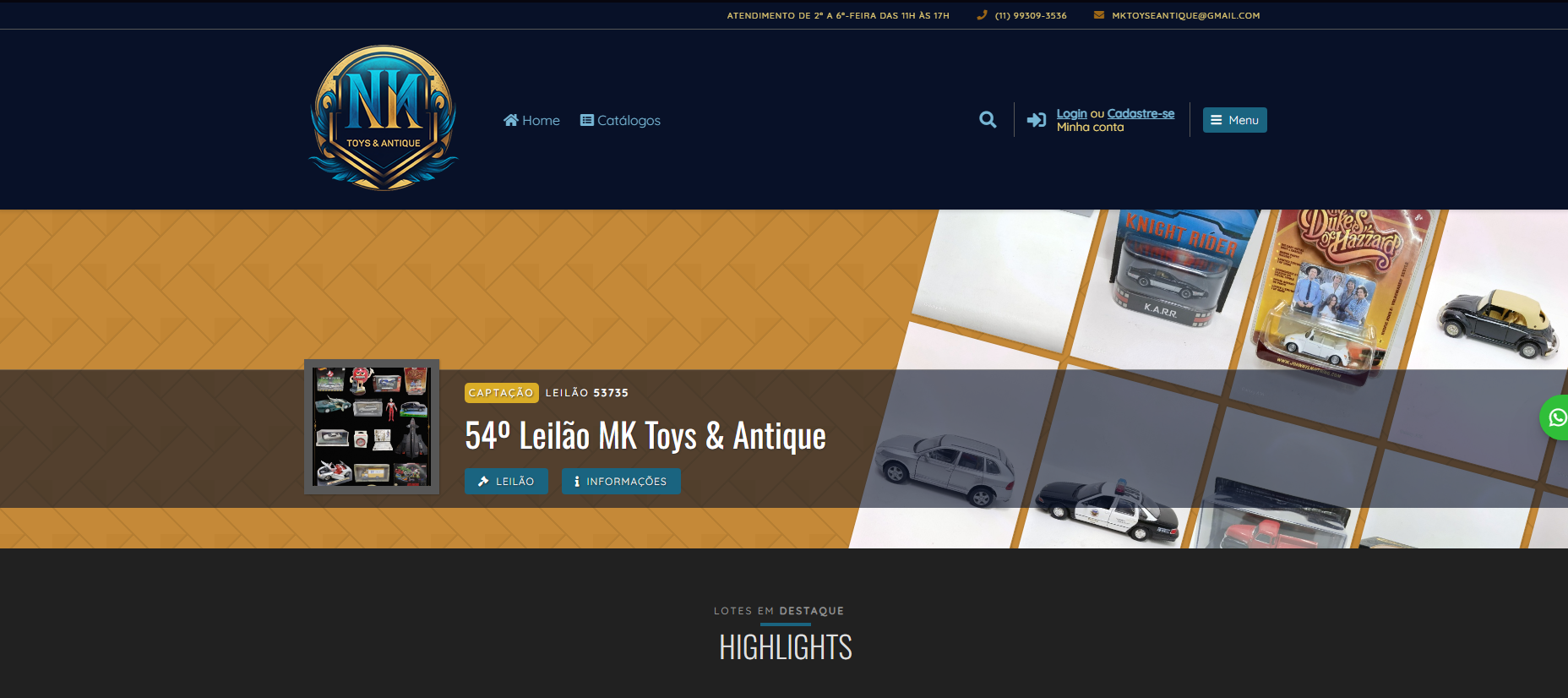 MK Toys & Antique Leilões